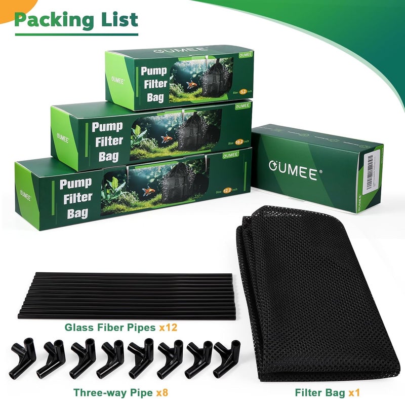 OUMEE Pump Filters Bag, Pond Barrier Bag Large Pump Mesh Bags for Outdoor Water Koi Fish Ponds (5.2 in) - Image 4